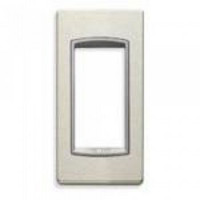 20666.N13 - Vimar Накладка классика на 1 модуль для панелей серебро матовое с серебряным обрамлением