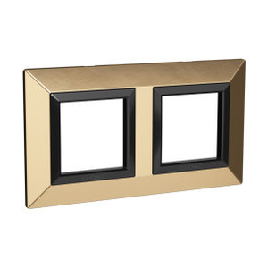 4408854 - ДКС Рамка из металла, "Avanti", золотая, 2 поста