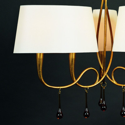 Подвесная люстра Mantra Paola Painted Gold 3540