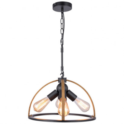 LUSSOLE CORNVILLE Подвесной светильник, цвет основания - черный, 4x40W E27, LSP-8576