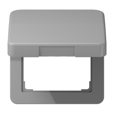 Крышка откидная для штепсельных розеток и изделий с платой 50?50 мм; серая, CD590KLGR