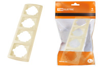 Рамка 4-х постовая вертикальная сл. кость "Онега" TDM Electric, SQ1805-0058