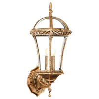 Светильник садово-парковый, 60W 230V E27 225*205*540мм черное золото PL621, Feron 11617