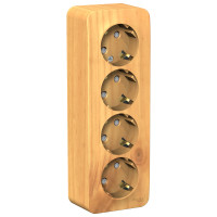 BLANCA О/У РОЗЕТКА 4-я с заземл. со шторк. ИЗОЛ.ПЛ.,16А, 250В, ЯСЕНЬ BLANCA О/У РОЗЕТКА 4-я с заземл. со шторк. ИЗОЛ.ПЛ.,16А, 250В, ЯСЕНЬ