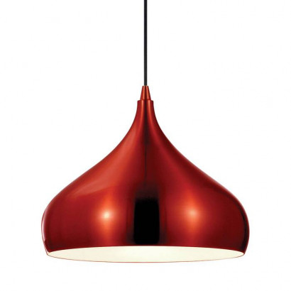LUSSOLE SARATOGA Подвесной светильник, цвет основания - красный, плафон - металл (цвет - красный), 1x60W E27, LSP-9656