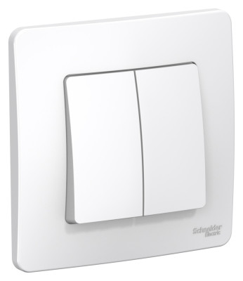 BLANCA С/У 2-клавишный ВЫКЛЮЧАТЕЛЬ (cх.5), 10А, 250B, БЕЛЫЙ