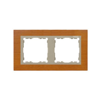 Simon S82N Рамка 2-ная, дуб - шампань (дерево), 82927-66