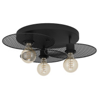 43728 Потолочный светильник IKESTON, 3Х40W, E27, H130, ?530, сталь, черный