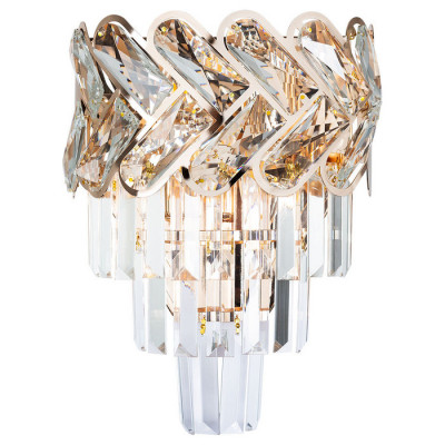 Arte Lamp AISHA, Светильник настенный, цвет арматуры - золото, цвет плафона/декора - золото, 2x40W E14, A1025AP-2GO