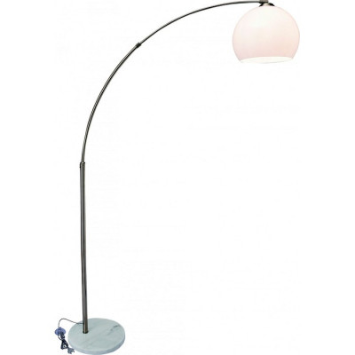 Arte Lamp PAOLO, Торшер, цвет арматуры - МАТОВОЕ СЕРЕБРО, цвет плафона/декора - БЕЛЫЙ, 1х60W E27, A5822PN-1SS