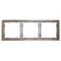 Рамка металлическая на 3 поста, S70 Metal (платина), VLSM120310