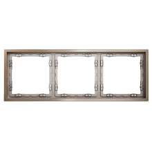 Рамка металлическая на 3 поста, S70 Metal (платина), VLSM120310