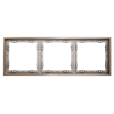 Рамка металлическая на 3 поста, S70 Metal (платина), VLSM120310