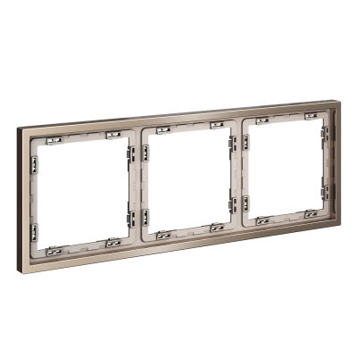 Рамка металлическая на 3 поста, S70 Metal (платина), VLSM120310