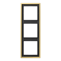 Рамка для вертикальной и горизонтальной установки, 3 поста; металл; латунь classic; Messing, ME2983C Рамка для вертикальной и горизонтальной установки, 3 поста; металл; латунь classic; Messing, ME2983C