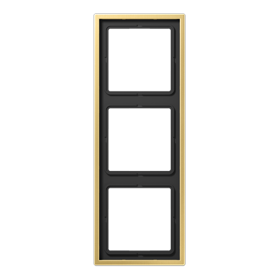 Рамка для вертикальной и горизонтальной установки, 3 поста; металл; латунь classic; Messing, ME2983C