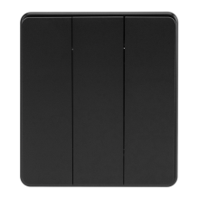 Выключатель ROUND 3 кл 10А с/у оникс KRANZ, KR-78-0707-3