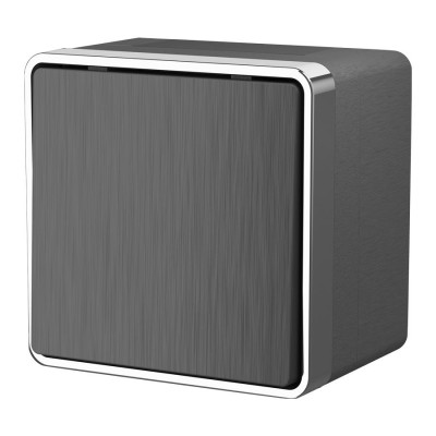 Werkel W5010204/ Выключатель одноклавишный влагозащищенный Gallant (графит рифленый), a051345