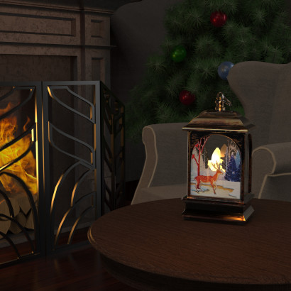 Фонарь новогодний светодиодный "Олененок" Gauss серия Holiday, 0,1W, тёплый свет, бронзовый, батарейки в комплекте, 1/100, HL031