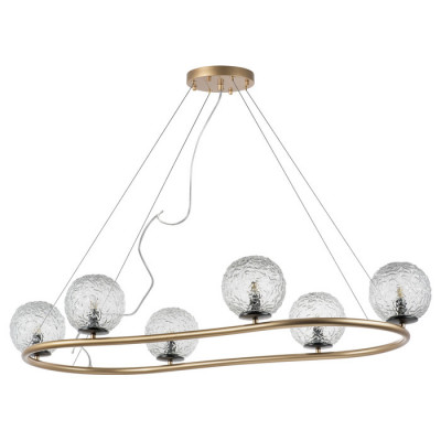 Lightstar 815263 (MD9500-6B) Люстра  BARI 6х10W(led) G9 ЗОЛОТО/ЧЕРНЫЙ МАТОВЫЙ (в комплекте)