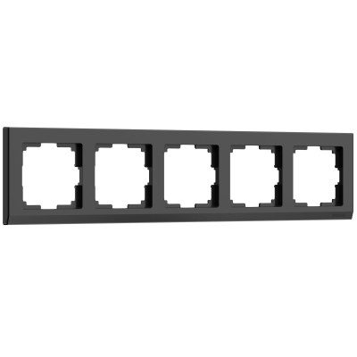 Werkel W0051808/ Рамка на 5 постов Stark (черный), a050926