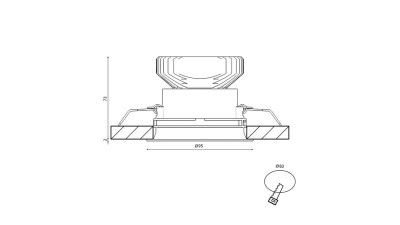 Корпус светильника COMBO-41-WH IP20 потолочн. встраив. наклон. бел. SWG PRO 00-00004180