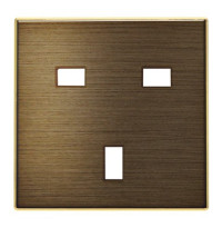8537 OE - Накладка для механизма розетки GB (британского) стандарта, серия SKY, цвет античная латунь - 2CLA853700A1201