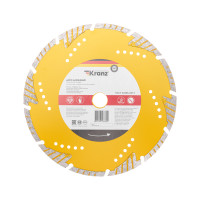 Диск алмазный отрезной Turbo сегментный с защитными секторами, 230х22,2мм KRANZ, KR-90-0108