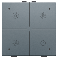 Niko Home Control Свинцово-серый Кнопка управления вентиляцией, LED подсветка, 220-52054