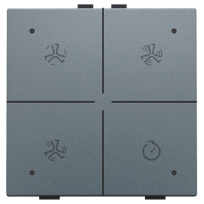 Niko Home Control Свинцово-серый Кнопка управления вентиляцией, LED подсветка, 220-52054