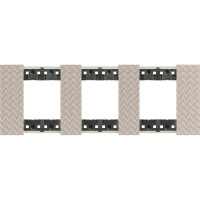 KA4802M3MM Bticino LIVING NOW. Декоративная рамка 3 поста (2+2+2 модуля).Цвет "Оптик", KA4802M3MM