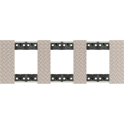 KA4802M3MM Bticino LIVING NOW. Декоративная рамка 3 поста (2+2+2 модуля).Цвет "Оптик", KA4802M3MM