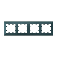 ATN220804 - ATLASDESIGN AIR 4-постовая РАМКА, ИЗУМРУД/дымчатый черный, Systeme Electric