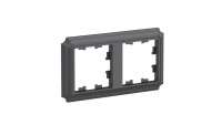ATN101402 - ATLASDESIGN ANTIQUE 2-постовая РАМКА, универсальная, БАЗАЛЬТ, Systeme Electric