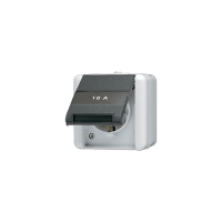 Штепсельная розетка SCHUKO 16А 250V~ с защитой от детей и полем для надписиIP44, 820KINAW