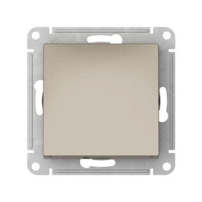 ATN000571S - ATLASDESIGN 1-клавишный ПЕРЕКРЕСТНЫЙ ПЕРЕКЛЮЧАТЕЛЬ, сх.7, 10АХ, мех., быстрозажим. клем., ШАМПАНЬ, Systeme Electric