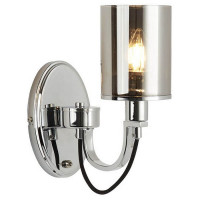 Arte Lamp OMBRA, Бра, цвет арматуры - ХРОМ, цвет плафона/декора - ДЫМЧАТЫЙ, 1х40W E14, A2995AP-1CC