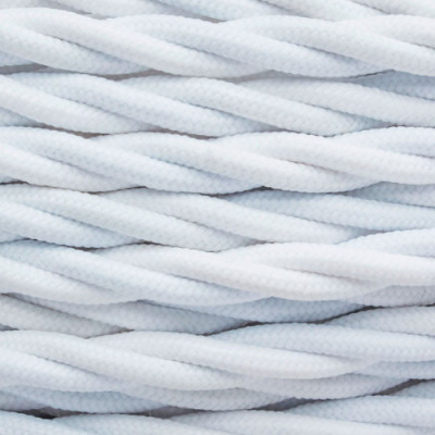 BIRONI Белый матовый Витой провод 2*0,75 20м, B1-422-71-20