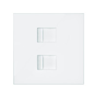 Simon 10000006-230 Накладка розетки 2xRJ45 цвета белый матовый S100