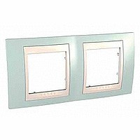 MGU6.004.570 - UnicaCh Рамка 2-ная горизонт., морск. волна/беж., Schneider Electric