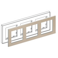 IRIDIUM Рамка на 3 поста, шампань, Monaco 03 с кромкой, 03P303