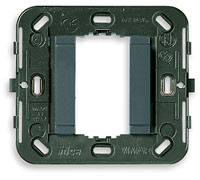 Vimar Суппорт для 1 модуля для коробки в тонкие стены, серый, 17086