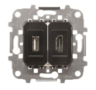 8155.68 - Механизм разъёма HDMI+USB, БВК Механизм разъёма HDMI+USB, БВК - 2CLA815568A1001