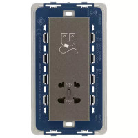 Vimar Розетка для бритвы вертикальная 230 В, Metal, 19291.M