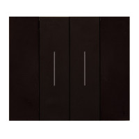 Выключатель 2-клавишный с подсветкой, Meiton, цвет черный