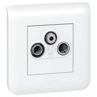 Legrand TV-FM-SAT розетка, цвет  белый, серия Mosaic