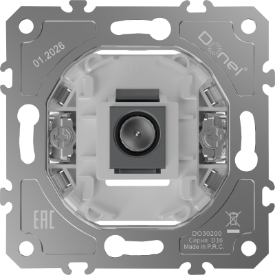 Donel D16  Механизм розетки TV/SAT на 1 выход, простая, 0-2400 МГц, DO30200