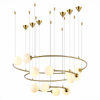 ST LUCE SL1186.303.12 Светильник подвесной ST-Luce Латунь/Молочный G9 12*5W