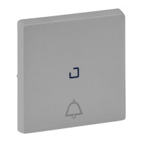 Valena LIFE.Лицевая панель для кнопочного выключателя, с символом "звонок",c линзой для подсветки.Алюминий Valena LIFE.Лицевая панель для кнопочного выключателя, с символом "звонок",c линзой для подсветки.Алюминий