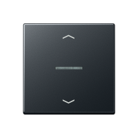 Клавиша для KNX кнопки, 1 группа, с окошком, символы стрелки; термопласт; матовый антрацит, A101KO5PBFANM Клавиша для KNX кнопки, 1 группа, с окошком, символы стрелки; термопласт; матовый антрацит, A101KO5PBFANM